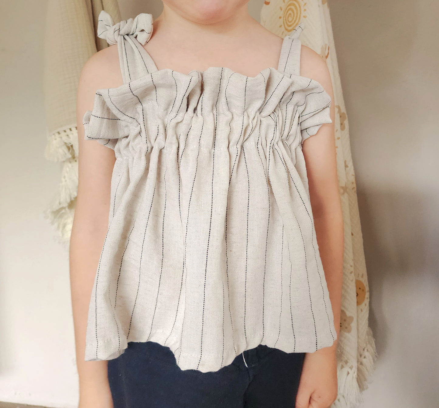 Linen Frill Top
